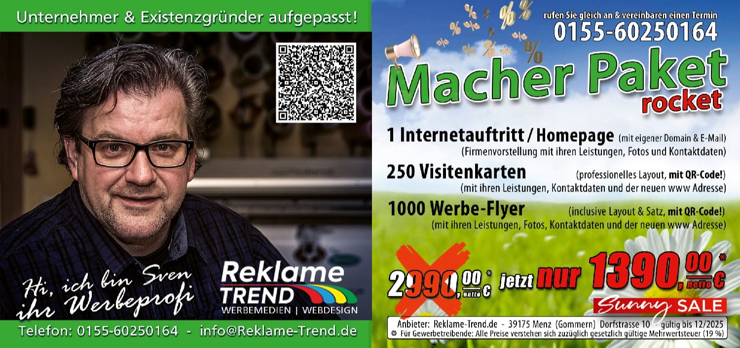 Reklame Existenzgruender Pakete